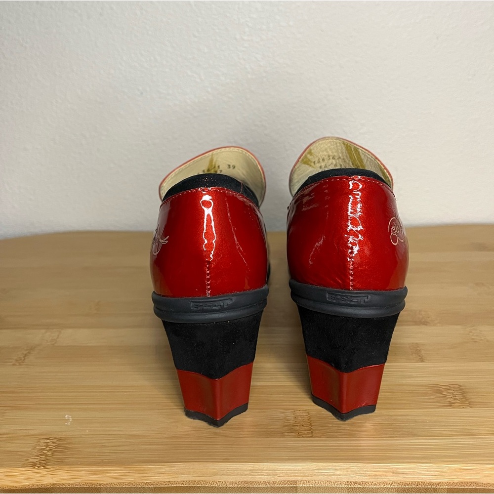 Eject Funky Two Tone Red Pumps Size 39 US 8.5 Made in Portugal - Picture 6 of 8